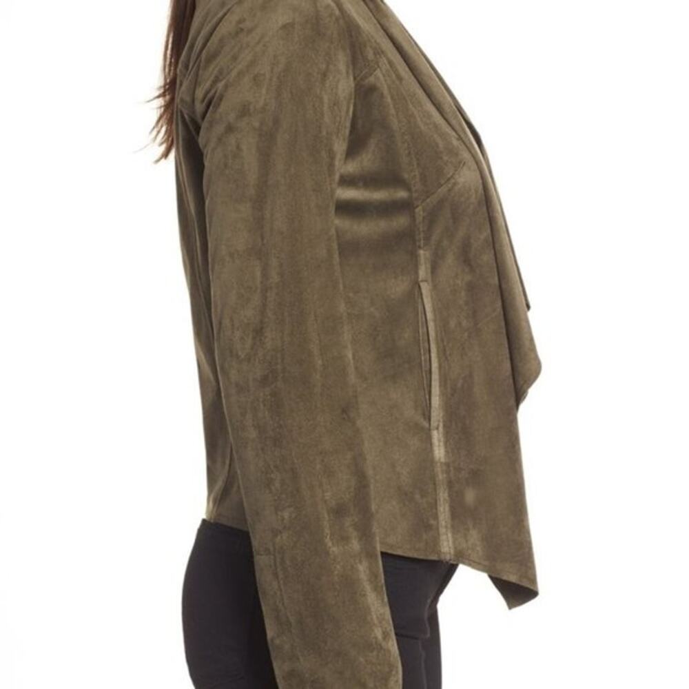 KUT from the Kloth Tayanita Olive Faux Suede Jacket Size Medium - Picture 3 of 11